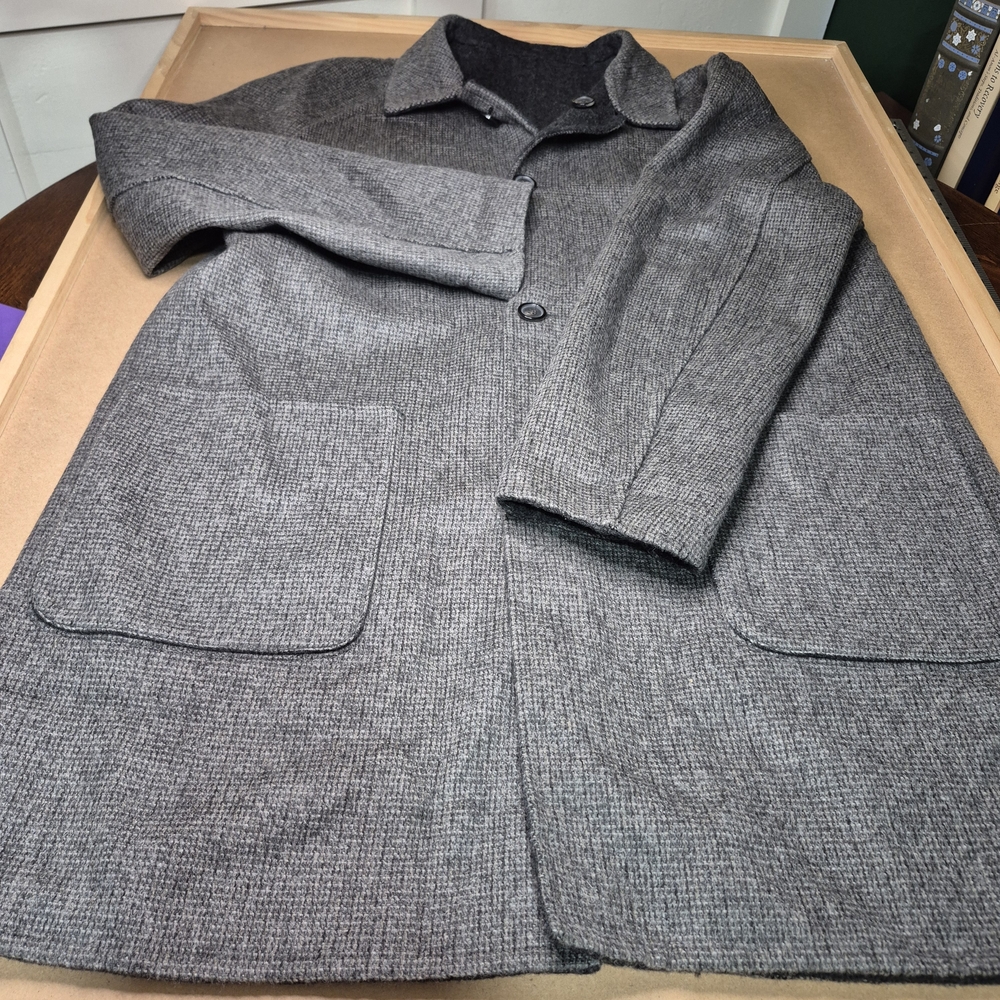 Billy Reid Charcoal Reversible Trench Coat